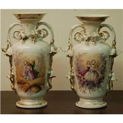 ORNAMENTAL COUPLE OF PORCELAIN VASES. #2224165