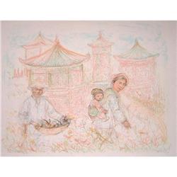 Then and Now  litho by Edna Hibel #2224574