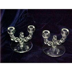 Pair Candlewick Double Candle Holders #2224609
