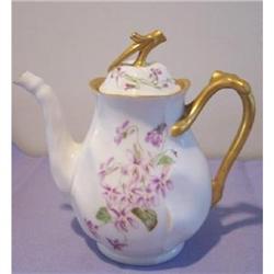 T&V Limoges Teapot Tea Pot - Handpainted #2224664