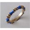 Image 1 : Gold & Blue Enamel Band #2224687