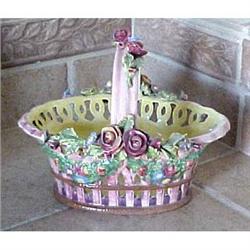 Italian pottery reticulated flower basket #2224801