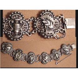 Victorian Figural URN Basket Harp Bracelet #2224825