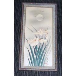 Lovely Art Deco Asian Oriental Watercolor  #2225003