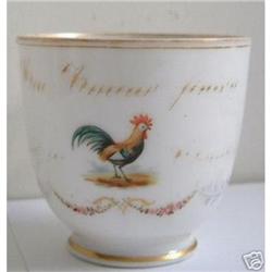 Old Paris porcelain cockerel cup 1830's #2225012