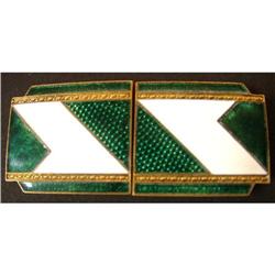 CZECH ART DECO ENAMEL BUCKLE  #2236543