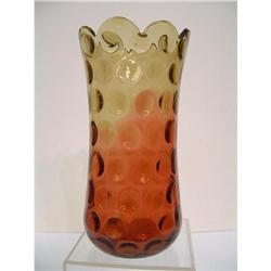 NEW ENGLAND GLASS INVERTED AMBERINA  VASE #2236548