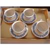 Image 1 : Set (8) Wedgwood Queen's Ware Blue Tea Cups #2236675