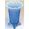 Image 1 : Imperial Katy Blue Opalescent Laced Edge Vase  #2236874