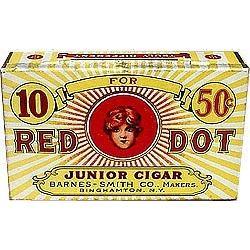 old vintage 1910s RED DOT CIGAR TIN #2236953