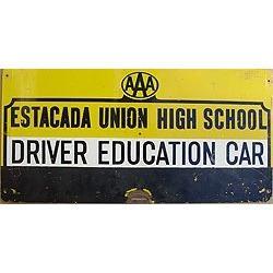 ESTACADA AAA DRIVER SIGN * OLD VINTAGE METAL #2236958