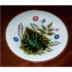 Palest Aqua Majolica Plate with Ferns and #2237044