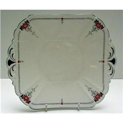 Shelley Queen Anne Cake Plate Red Daisy #2237063