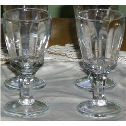 set of antique stemmed shot glasses #2237189