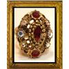 Image 1 : Vintage Gothic Edwardian RED glitzy BIG RING #2237224