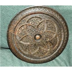 Intricately  Carved Wood Medallion Wall Plaque #2237415