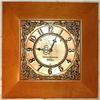 Image 1 : G.E. Telechron Cherry Wood Brass Wall Clock #2237424