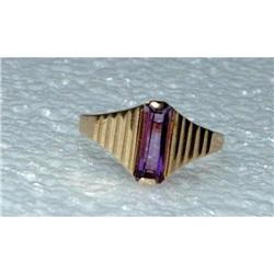 14K Gold Amethyst  Art Deco Ring #2237428