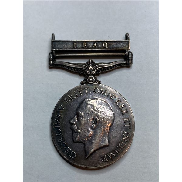 Medal - General Service Medal 1918, King George V, 1st Issue, Great Britain Iraq Bar - Named