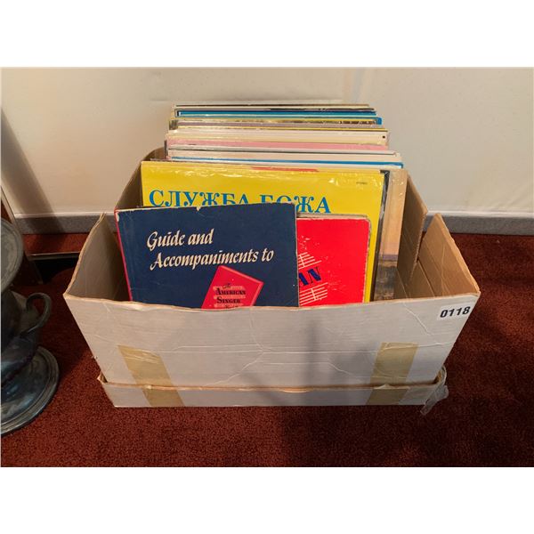 Box of Vinyl Records