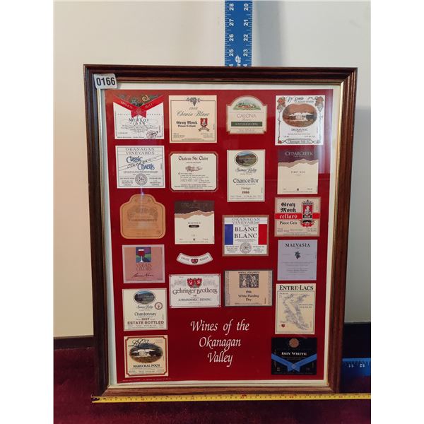 Wines of the Okanagan Valley Labels Framed Poster