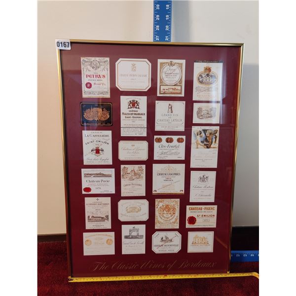 The Classic Wines of Bordeaux Framed Poster