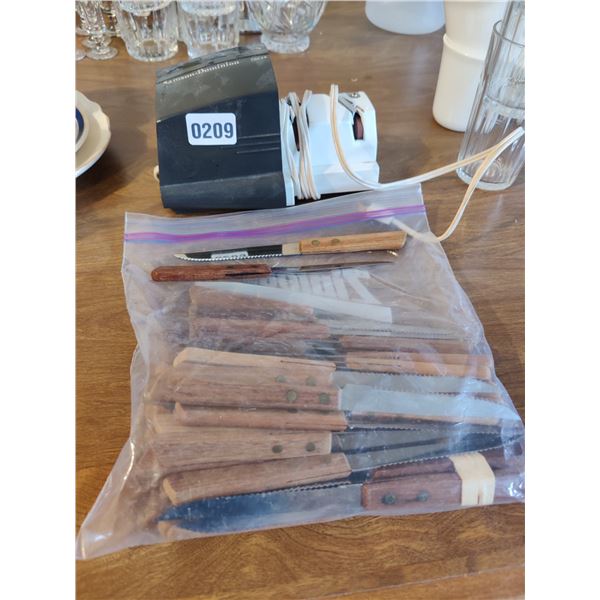 Knives and Electric Sharpener