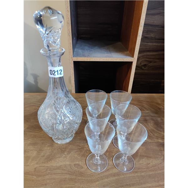 Decanter and Wine Glasses