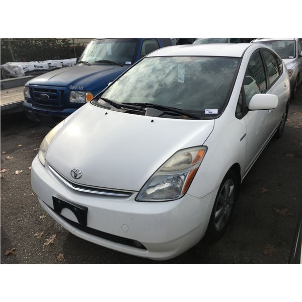 2008 TOYOTA PRIUS HYBRID, 4DR SEDAN, WHITE, VIN#JTDKB20U683446665