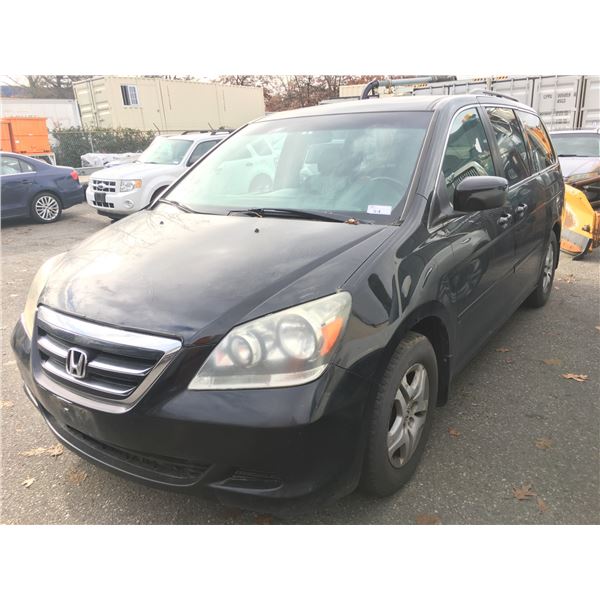 * 2006 HONDA ODYSSEY, 4DR VAN, BLACK, VIN#5FNRL38756B506063