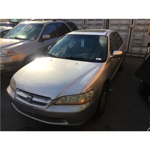 2002 HONDA ACCORD SE, 4DR SEDAN, SILVER, VIN#1HGCG166X2A802001