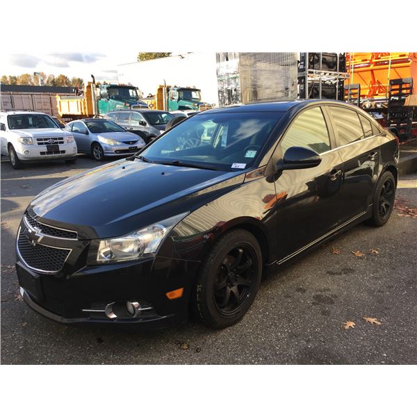 2011 CHEVROLET CRUZE LT, 4DR SEDAN, BLACK, VIN#1G1PG5S95B7271819