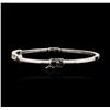 Image 2 : 14KT White Gold 0.68 ctw Diamond Bangle Bracelet