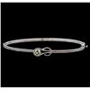 Image 1 : 14KT White Gold 0.33 ctw Diamond Bangle Bracelet