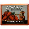 Image 1 : Patriot Strawberries, Cusimano & Co., Hammond, LA Reverse Glass Sign  [141136]