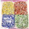 Image 1 : Two-Colored Marbles, Green/Blue/Orange/Yellow & White (21.4lbs)  [139891]