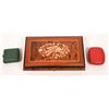 Image 2 : Inlaid Jewelry Music Box and Two Travel Clocks  [138595]