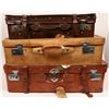 Image 1 : Vintage Chinese Leather Luggage Set  [139656]
