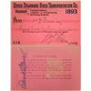 Image 1 : Upper Delaware River Transportation Co. Pass, 1893  [130511]