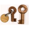 Image 2 : Railroad Lock Keys (2), different Colorado RR Lines  [138257]