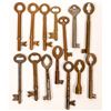 Image 1 : Railroad Caboose/Cabin/Gas Lamp Keys (14), miscellaneous, unmarked  [138621]