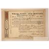 Image 1 : Wells Fargo company, Omaha Treaty Stock Certificate, 1870 issued to Wells  [130268]