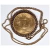 Image 2 : Saint Gaudens $20 U.S. Gold Piece with Bezel and Chain  [136188]