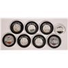 Image 1 : Polish Locket Coins with Gemstones and Minerals (8 pieces)  [140703]