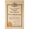 Image 1 : Vancouver Stock Exchange Certificate  [130489]