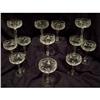 Image 1 : Set of 12 Beautiful Cut Crystal Champagne Stems#2180103