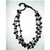 Image 1 : Victorian Glass Bead Mourning Necklace Corde  #2180182