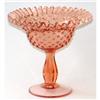 Image 1 : Ruffled, Hobnail Pink Depression Glass Compote #2180331