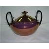 Image 1 : PORCELAIN COPPER LUSTER SUGAR BOWL #2180596