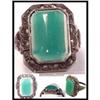 Image 1 : ANtique DECO Chrysoprase marcasite RING #2180657